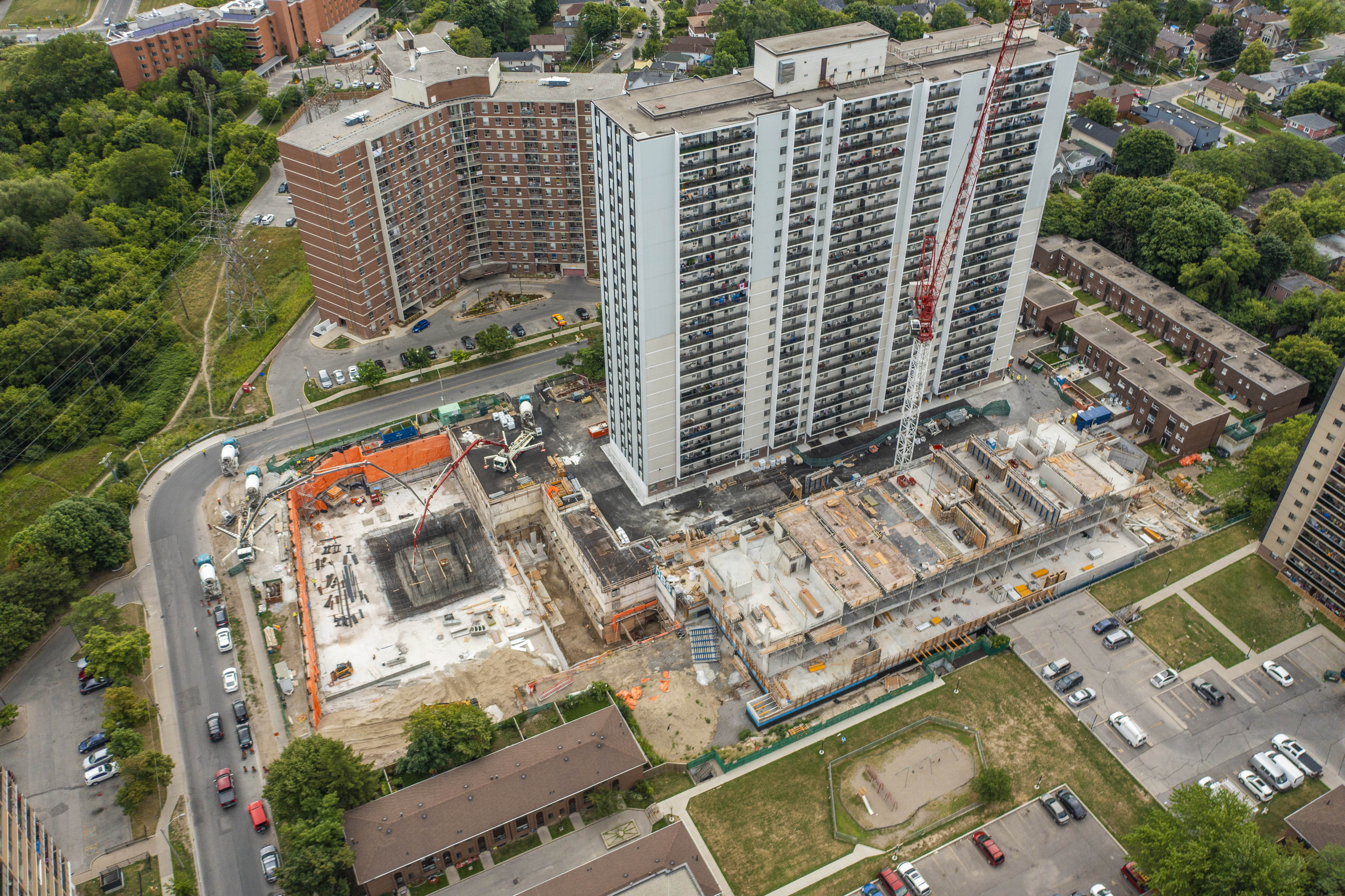 Construction commenced in 2021 at Bela Square, North Danforth Apartments.